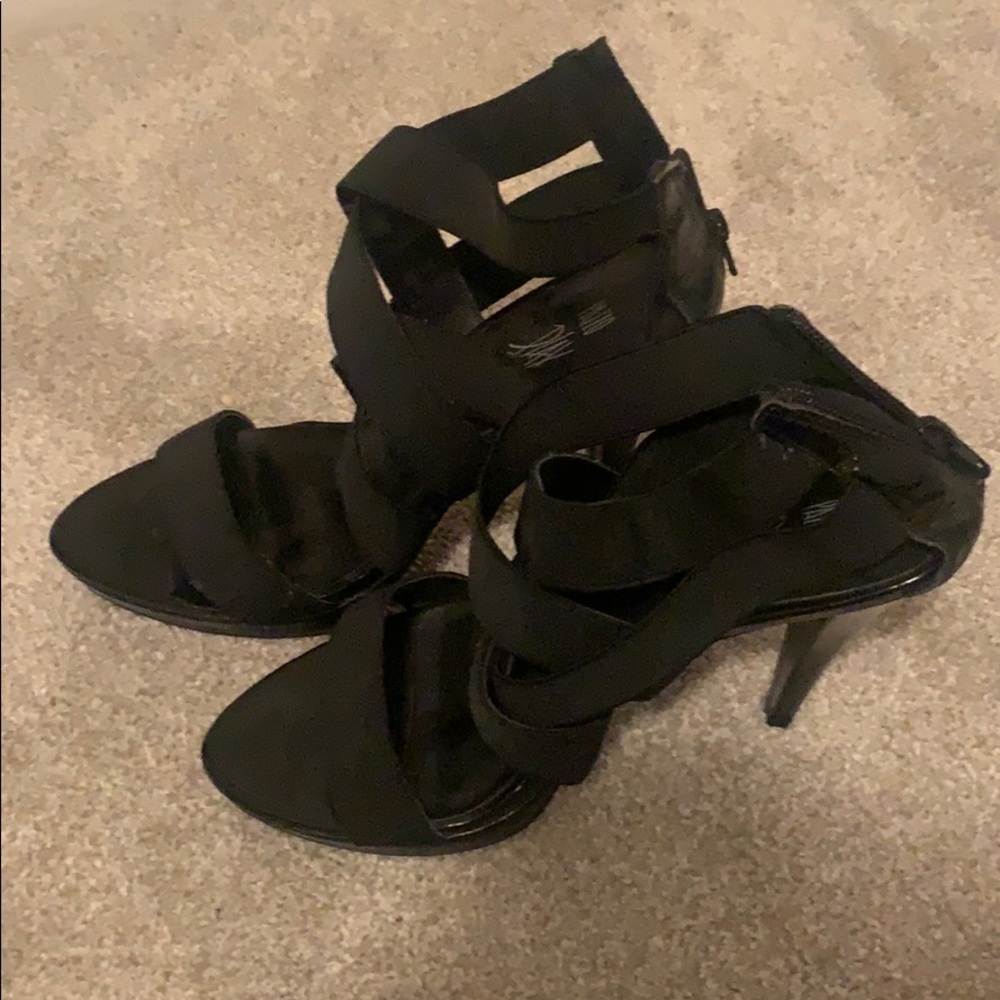 Black Strappy High Heels